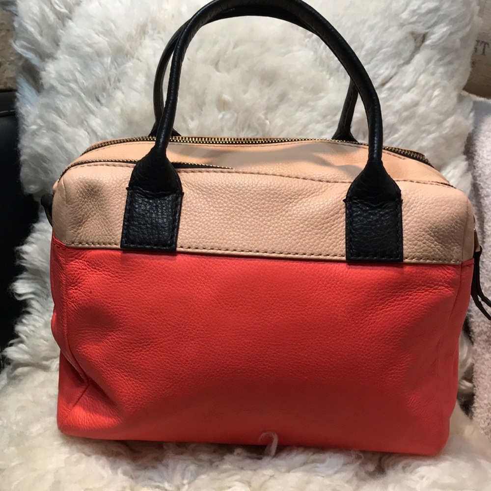 Fossil Color Block Satchel - image 1
